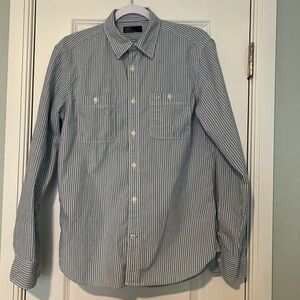 Striped button down shirt, size small